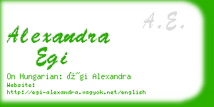 alexandra egi business card